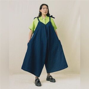 Nettle Studios Rare Wide Leg Denim Overalls Sold Out